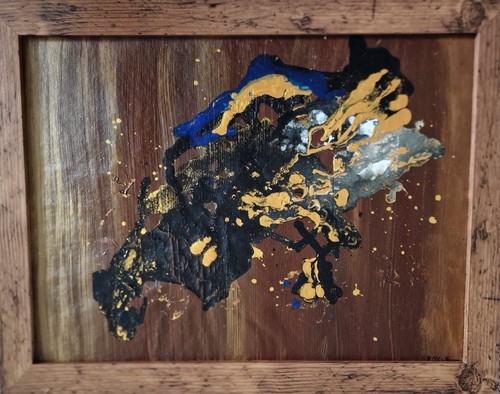 Drago oro dipinto - d'oro,, originale