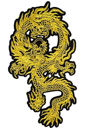 Golden dragon patch 29cm - dragon,