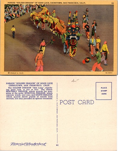 Cartolina golden dragon parade - cartolina,