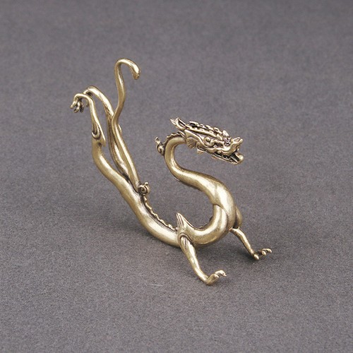 Statua drago ottone vintage