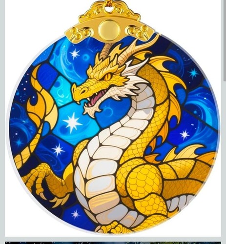 Drago dorato prendisole vetro - dorato,