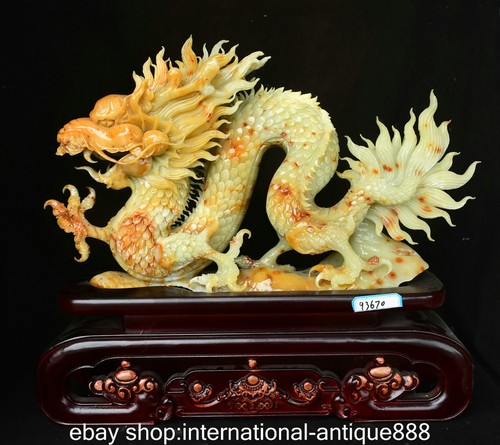 Scultura statua drago dorato - scultura,